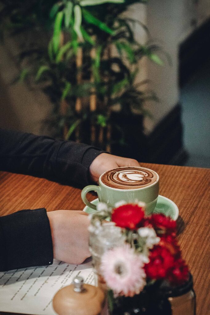 Coffee inside Hot Poppy Cafe